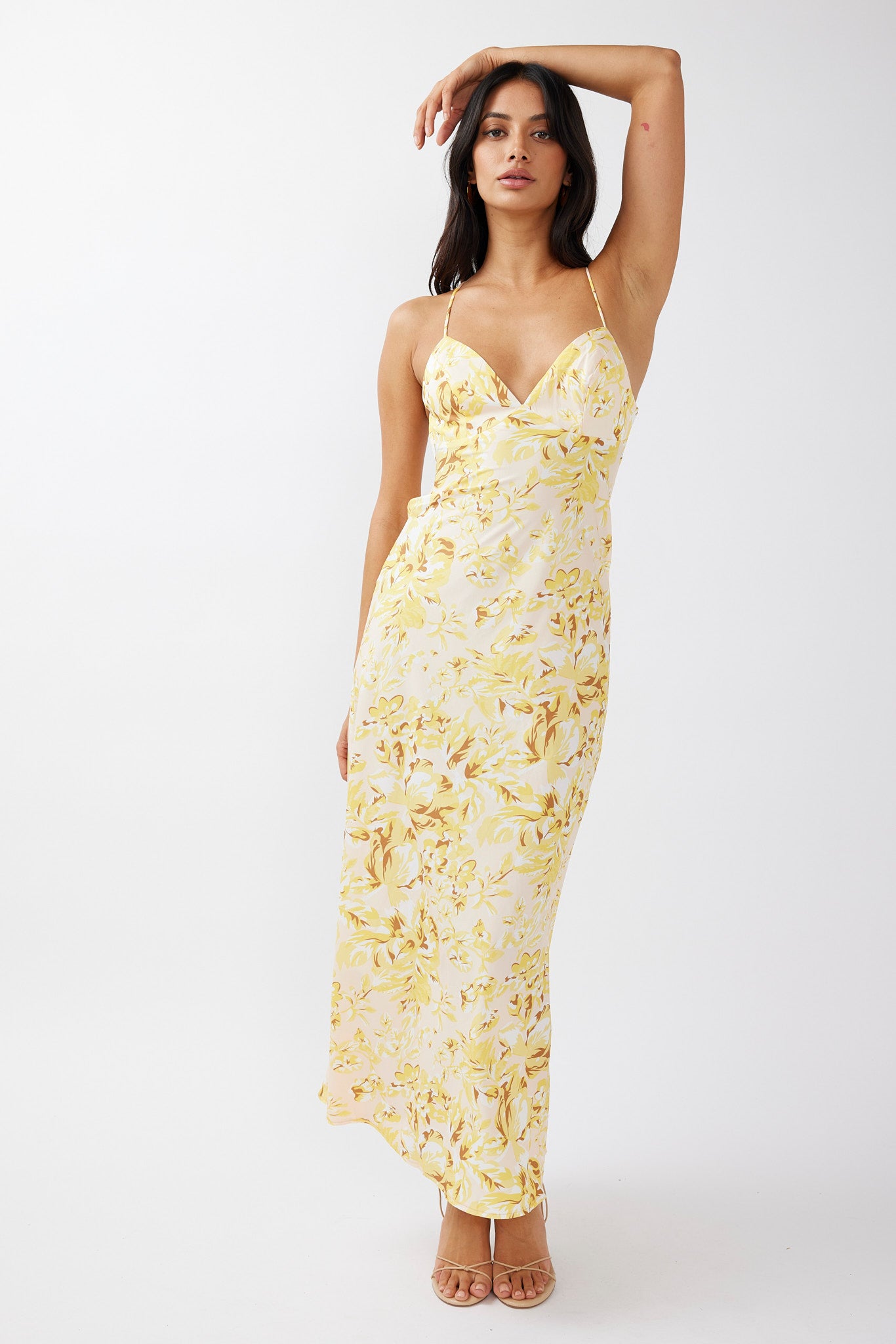 True Divine Strappy Back Maxi Dress Floral Sun-Maymioy