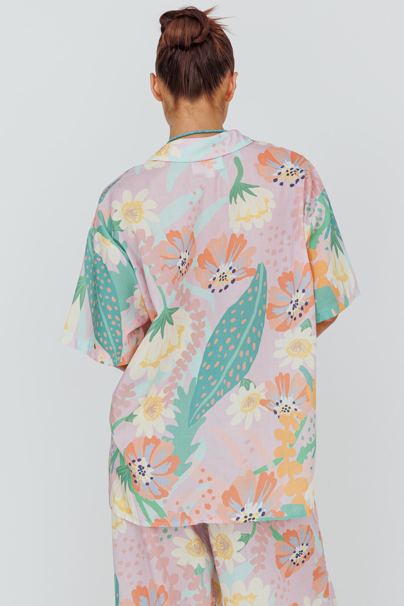 Kiko Button-Up Shirt Print Pink Multi-Maymioy