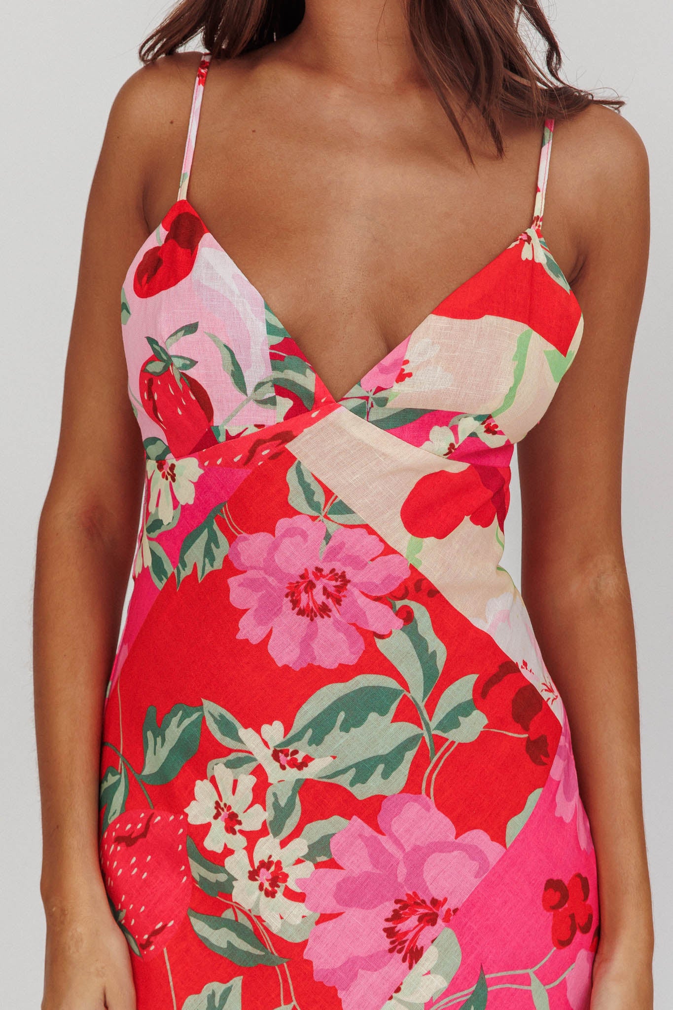 Jaya Floral A-line Maxi Dress Pink-Maymioy