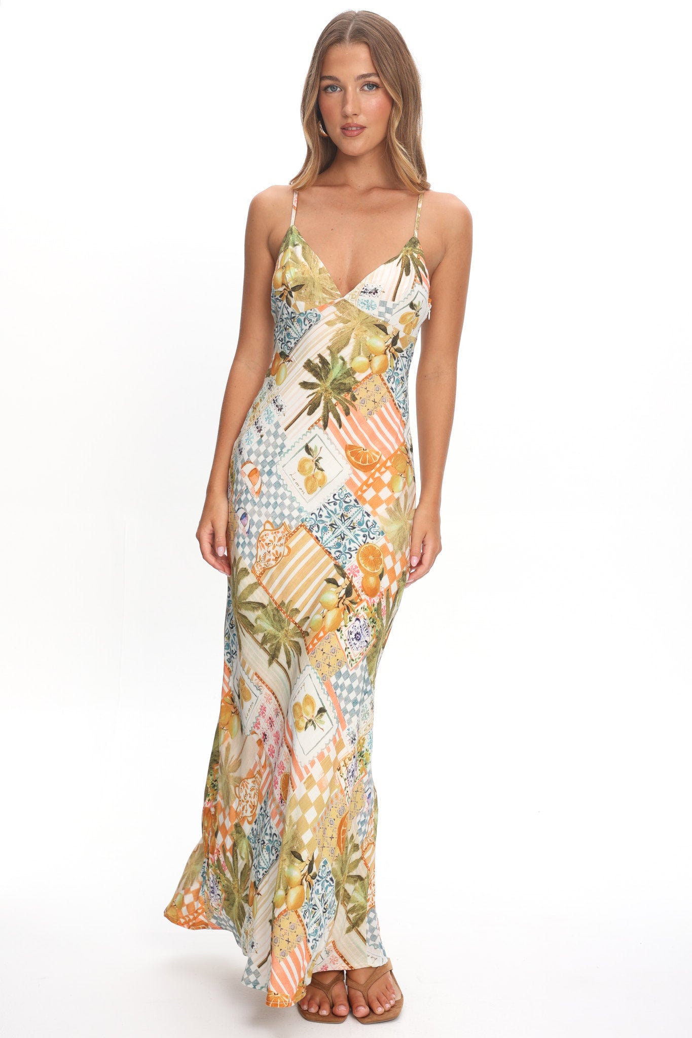 Jaya Floral A-line Maxi Dress Las Palmas-Maymioy