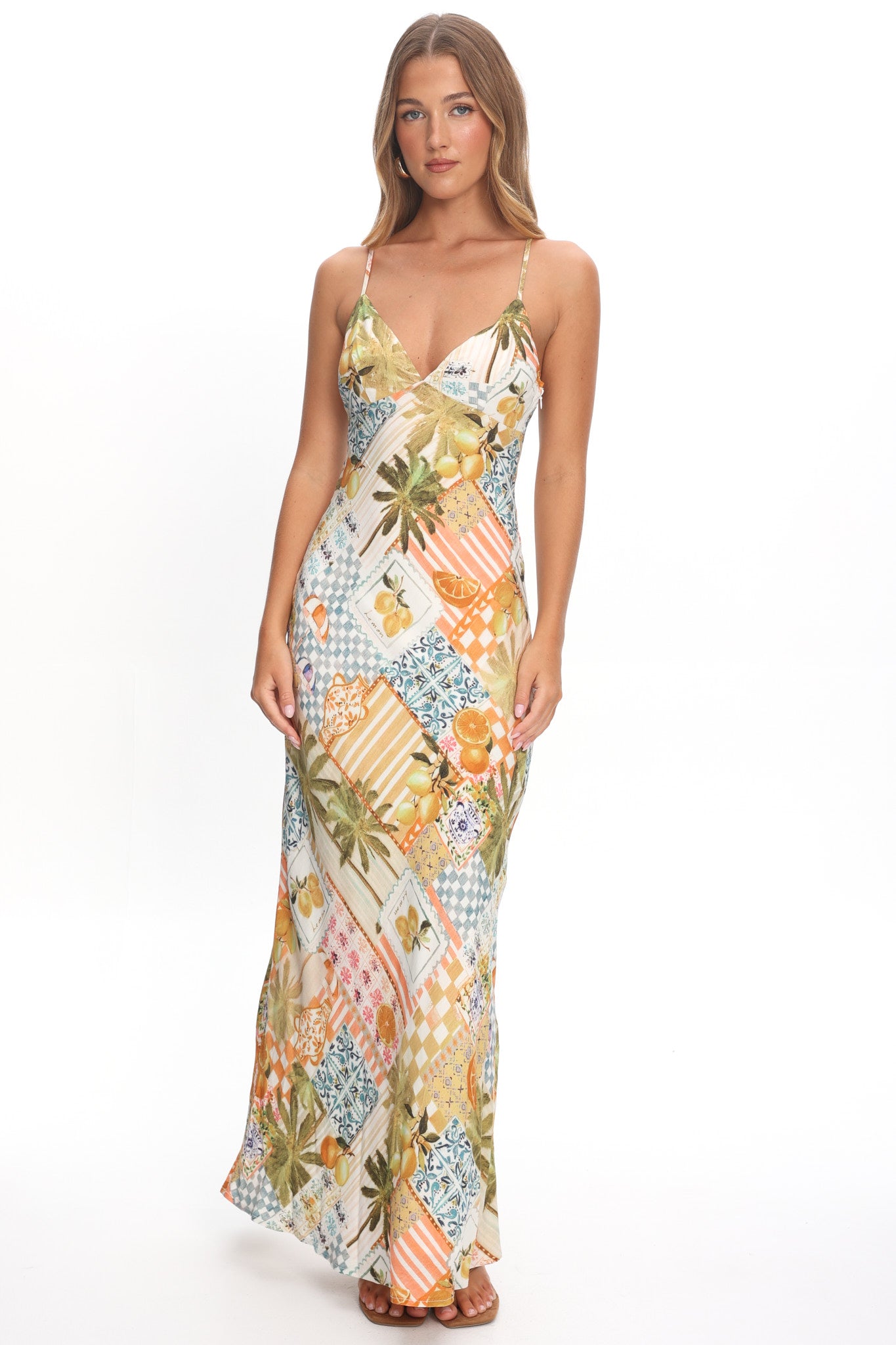 Jaya Floral A-line Maxi Dress Las Palmas-Maymioy