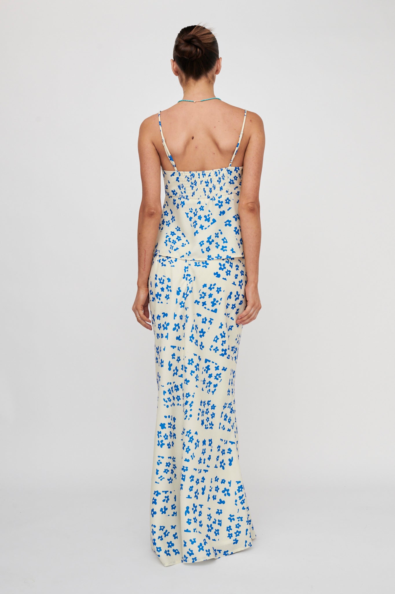 Heart & Soul Maxi Skirt Floral Cream-Maymioy