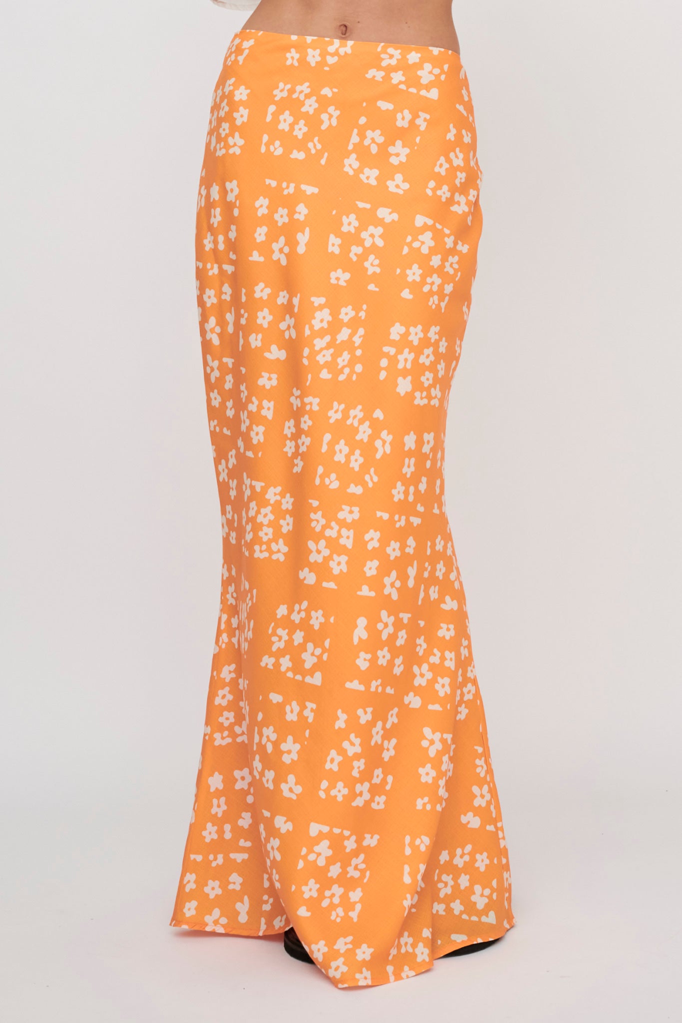 Heart & Soul Maxi Skirt Floral Orange-Maymioy