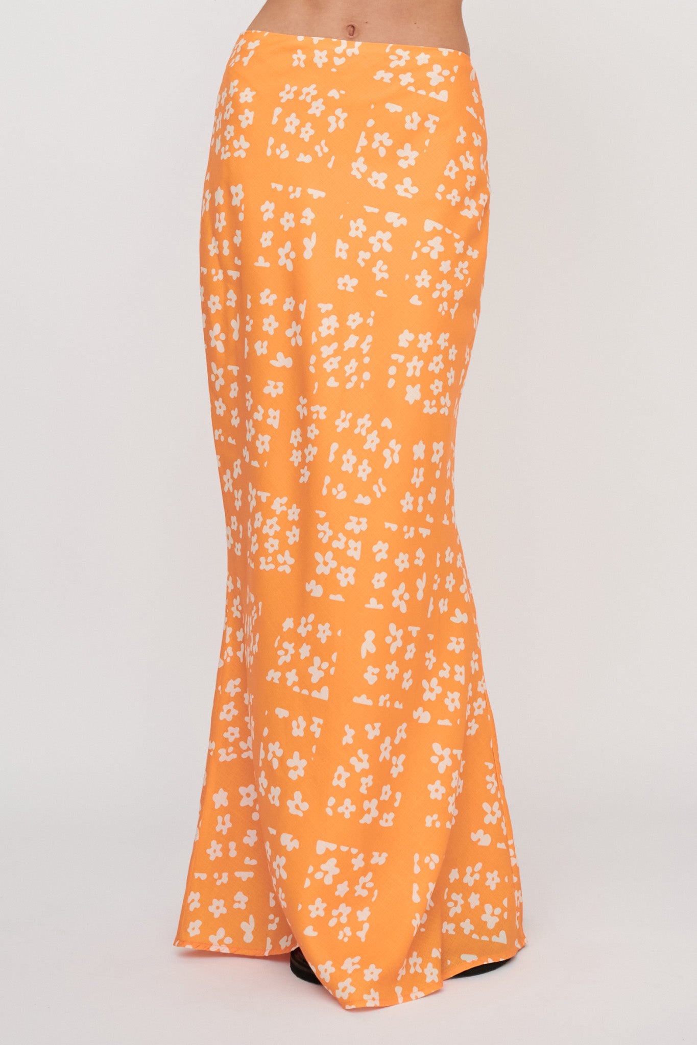 Heart & Soul Maxi Skirt Floral Orange-Maymioy