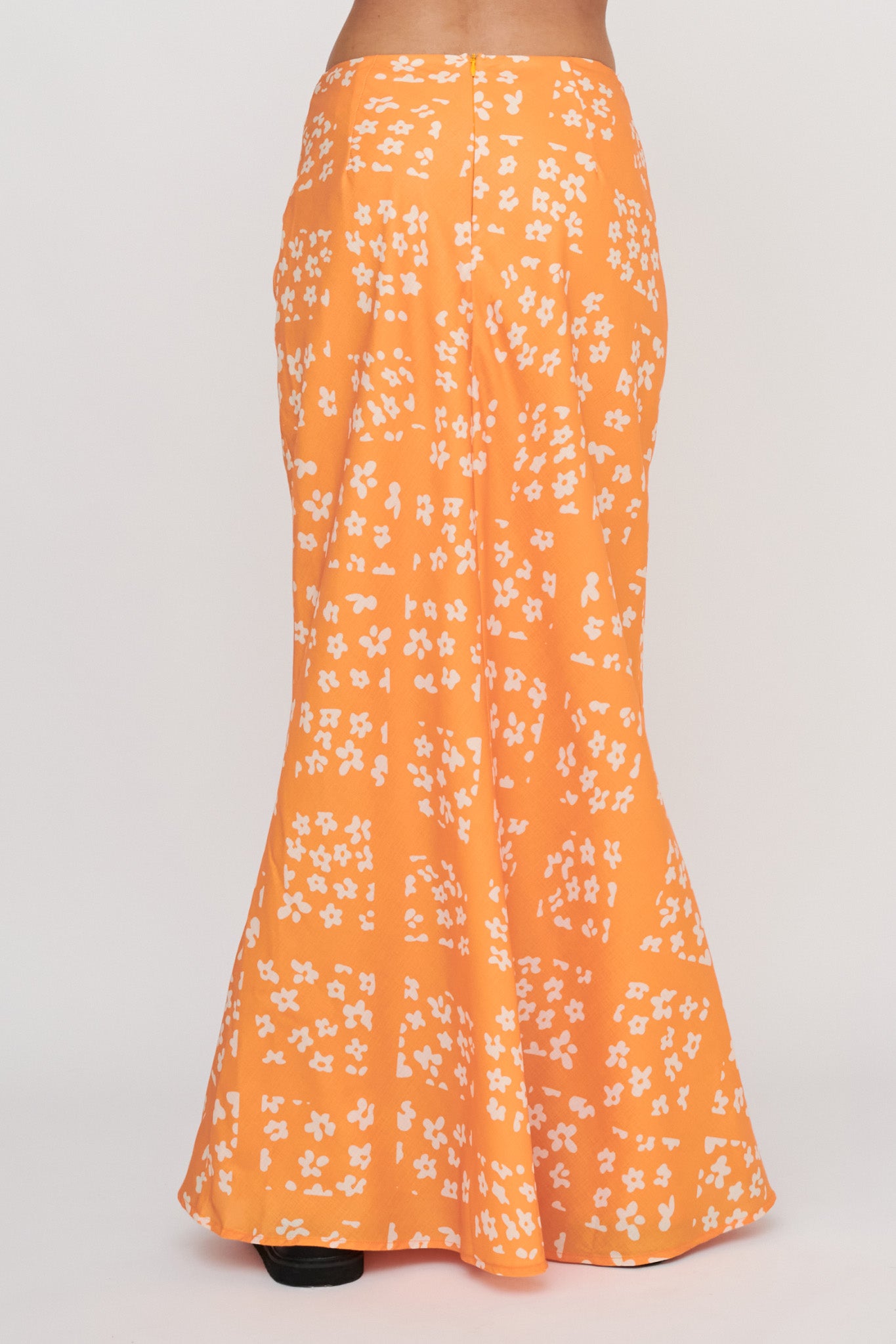Heart & Soul Maxi Skirt Floral Orange-Maymioy