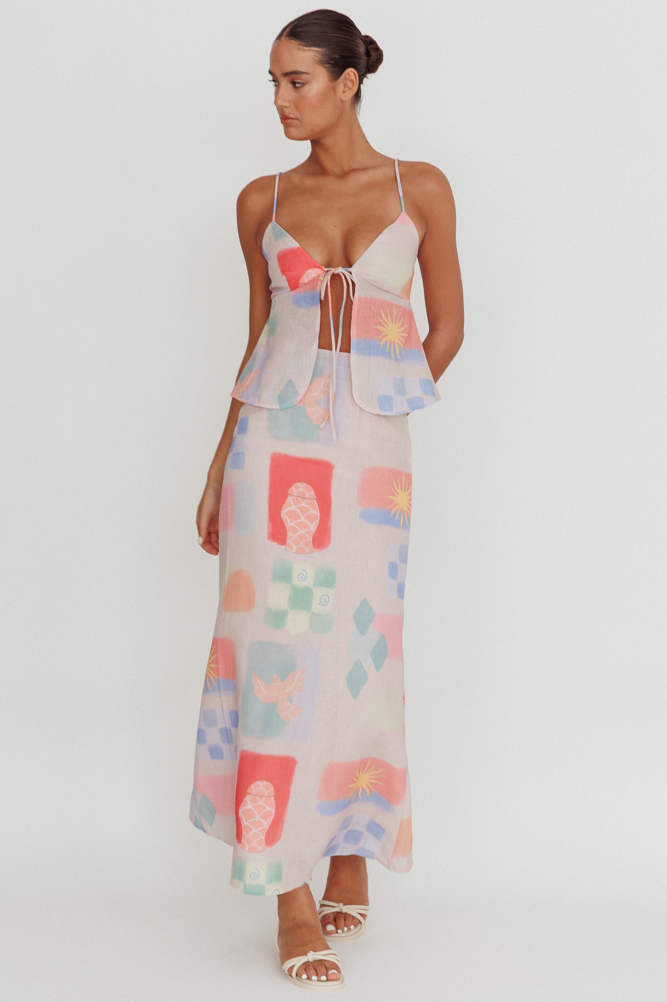 Heart & Soul Maxi Skirt Print Multi-Maymioy