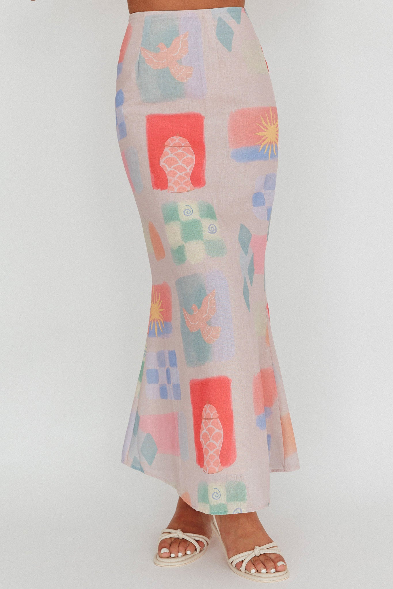 Heart & Soul Maxi Skirt Print Multi-Maymioy