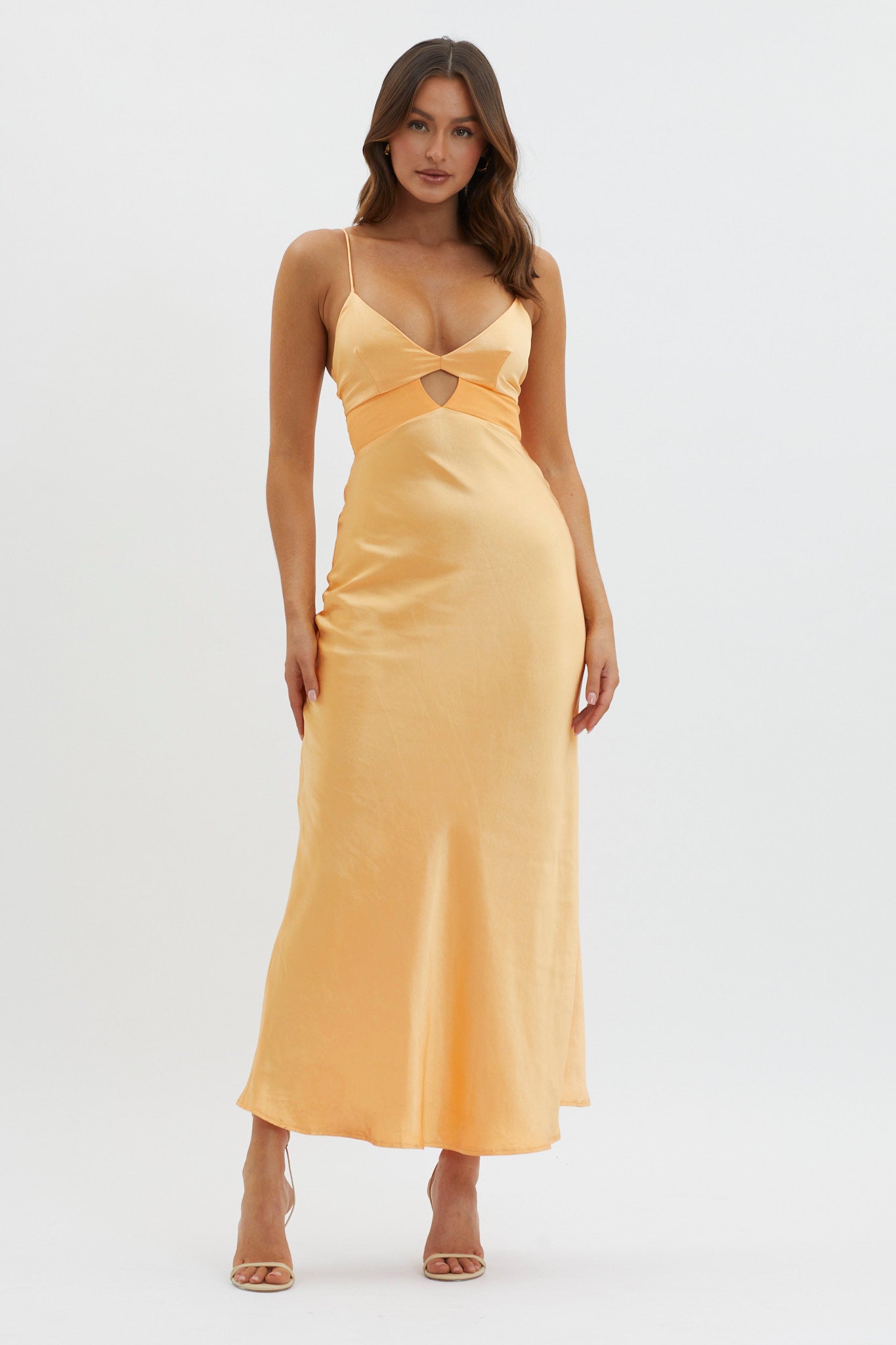 Eternal Sun Keyhole Bust Maxi Dress Mango-Maymioy