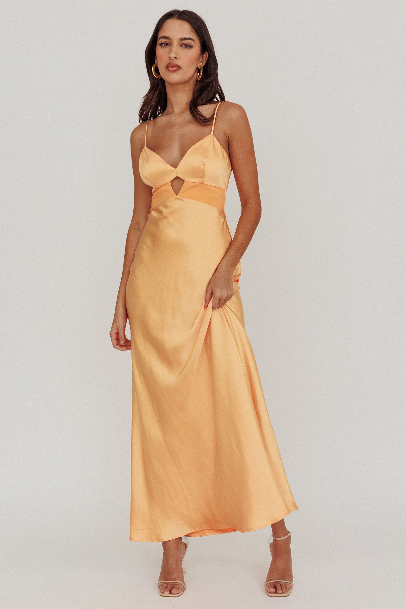 Eternal Sun Keyhole Bust Maxi Dress Mango-Maymioy