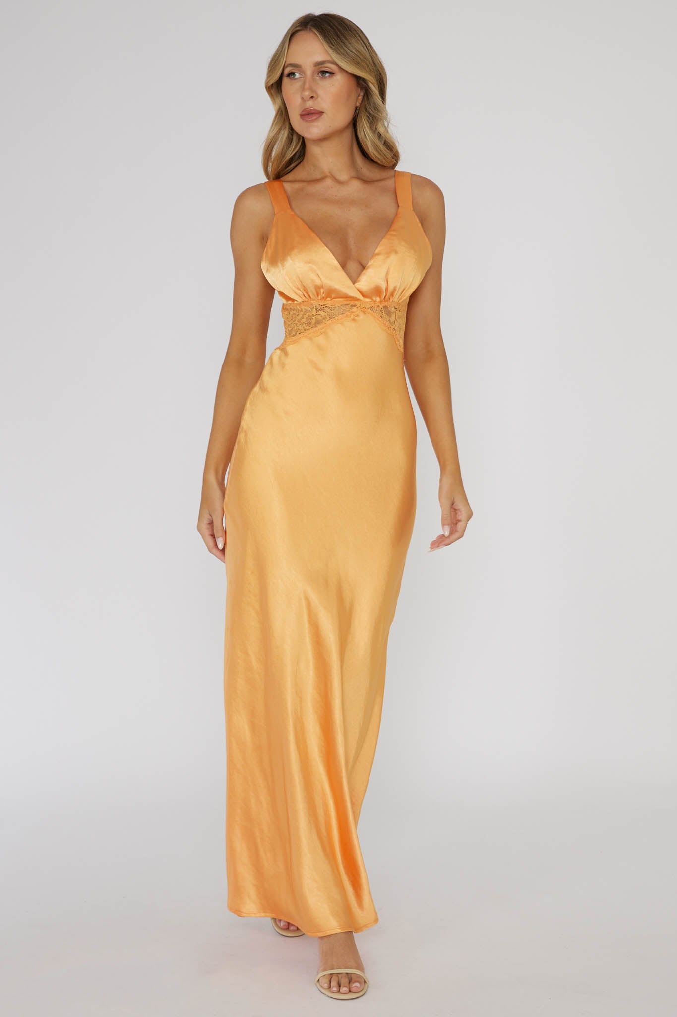 One Heart Lace Insert Maxi Dress Mango-Maymioy