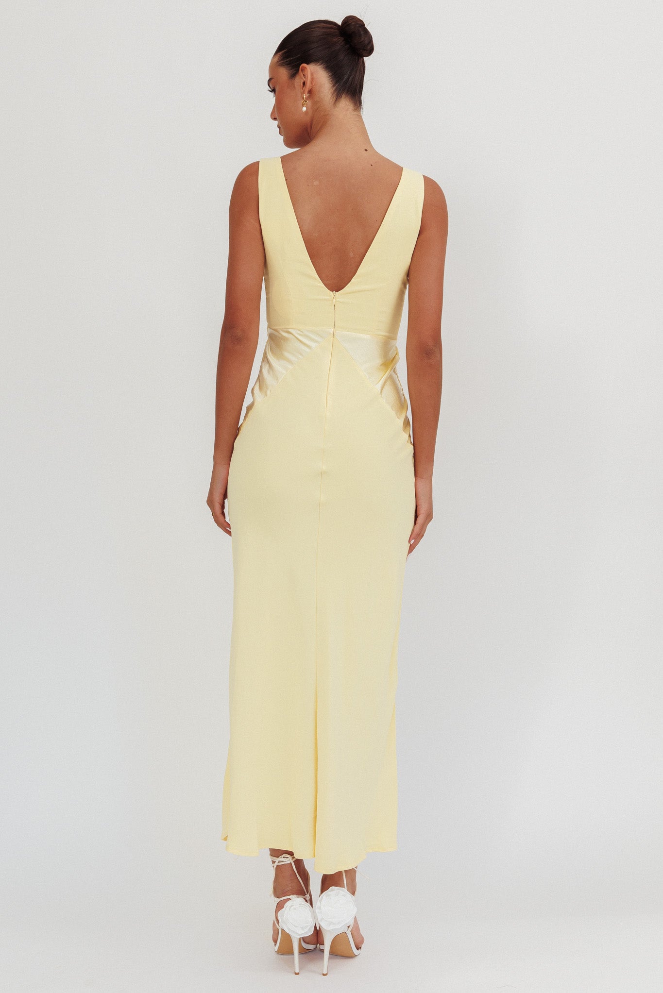 Soul Fire V-Neck Maxi Dress Butter-Maymioy