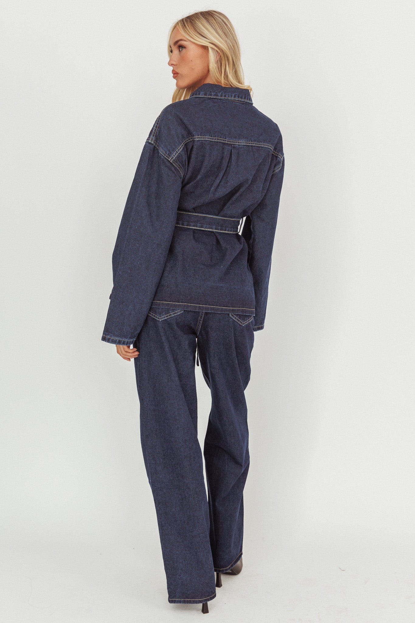 Belisse Straight Leg Pants Denim Blue-Maymioy