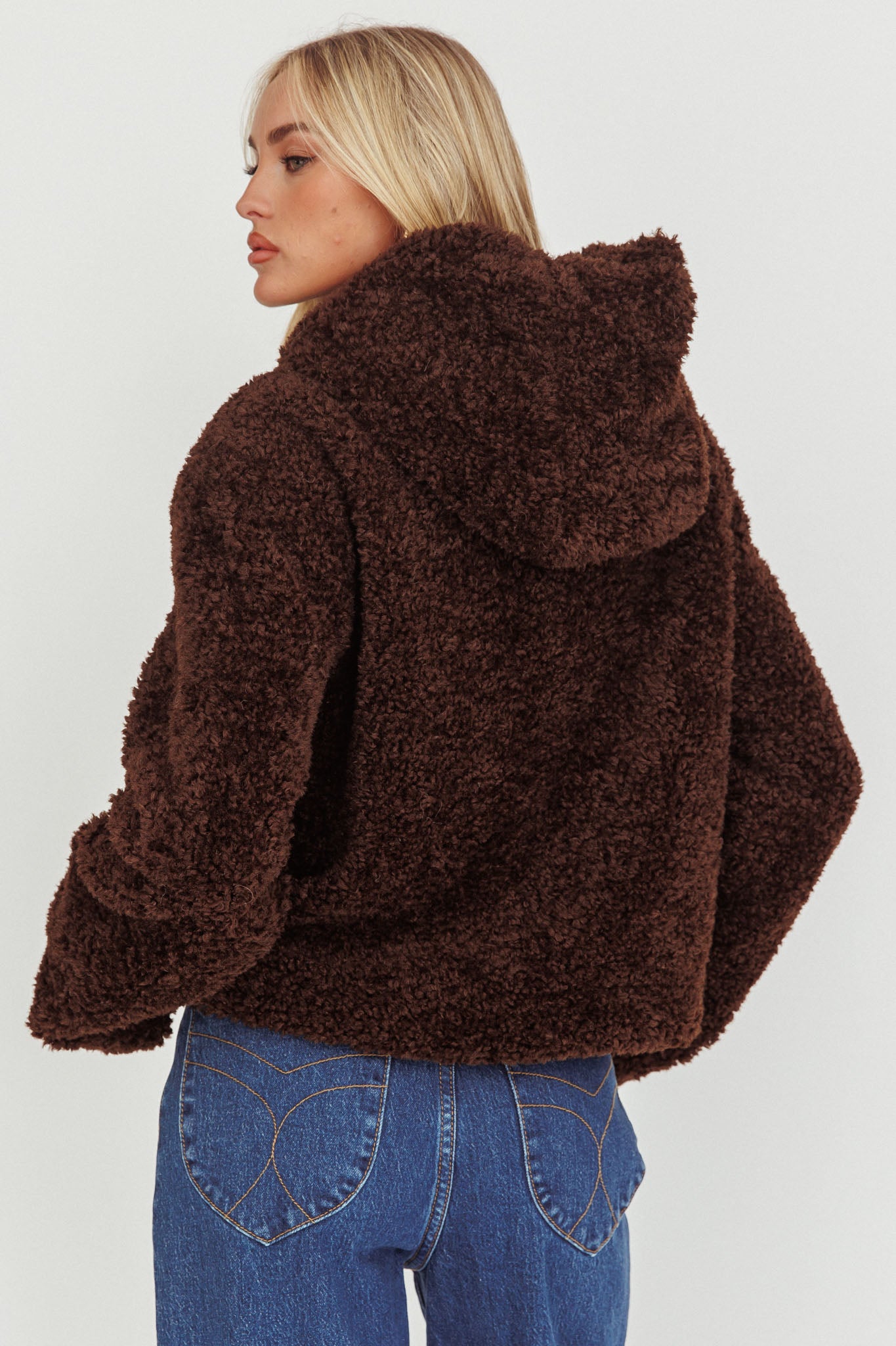 Elaris Hooded Toggle Jacket Brown-Maymioy