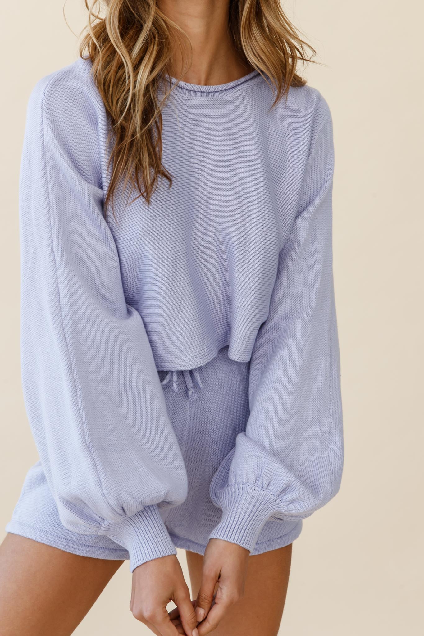 Easy Breezy Long Sleeve Midi Sweater Purple-Maymioy