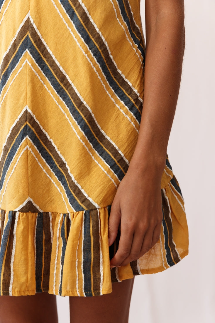 Beni Cami Strap Shift Dress Mustard-Maymioy