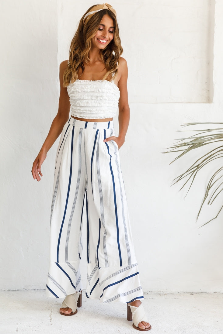 Lolita Frill Embellished Crop Top White-Maymioy