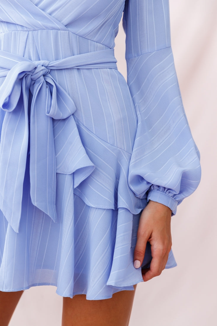 Kerry Layered Balloon Sleeve Dress Lavender-Maymioy