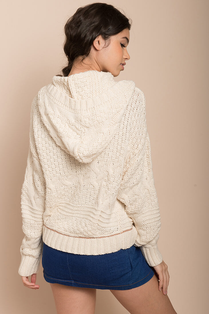 Willow Wool Knit Sweater Ivory-Maymioy
