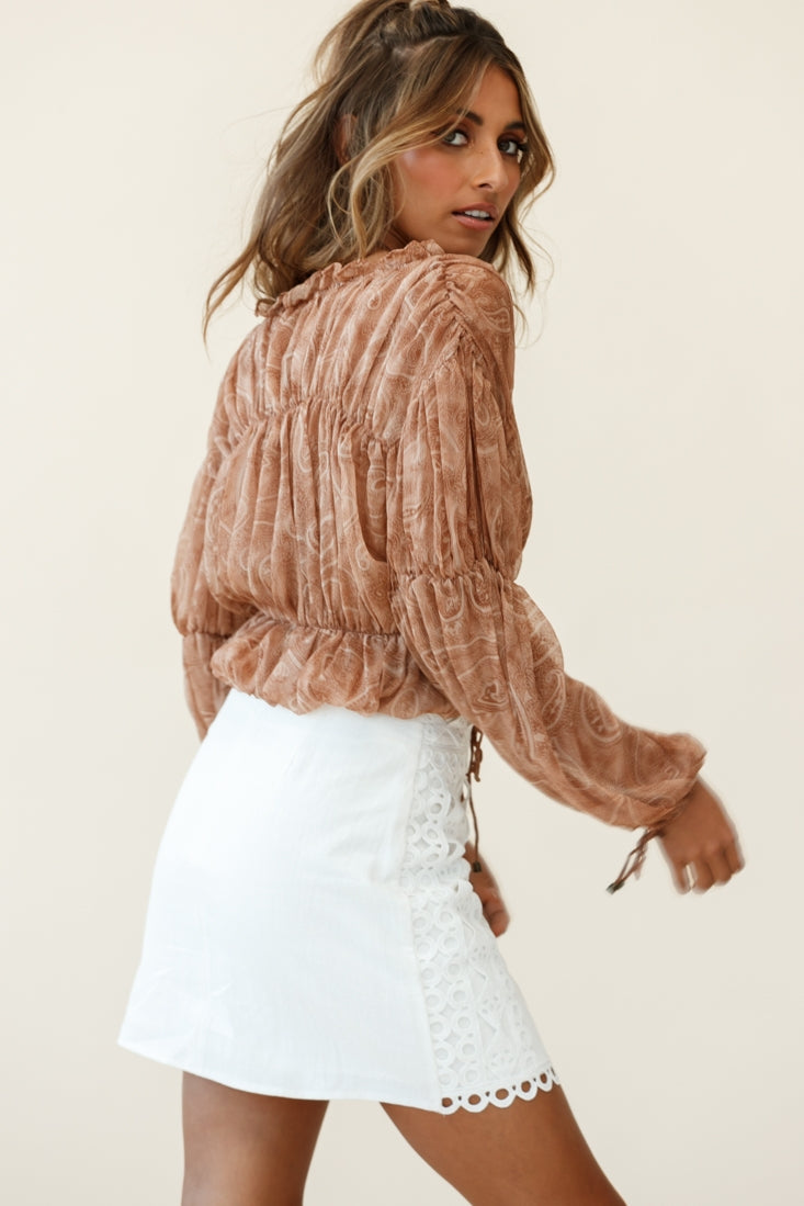 Dinah Crochet Overlay Skirt White-Maymioy
