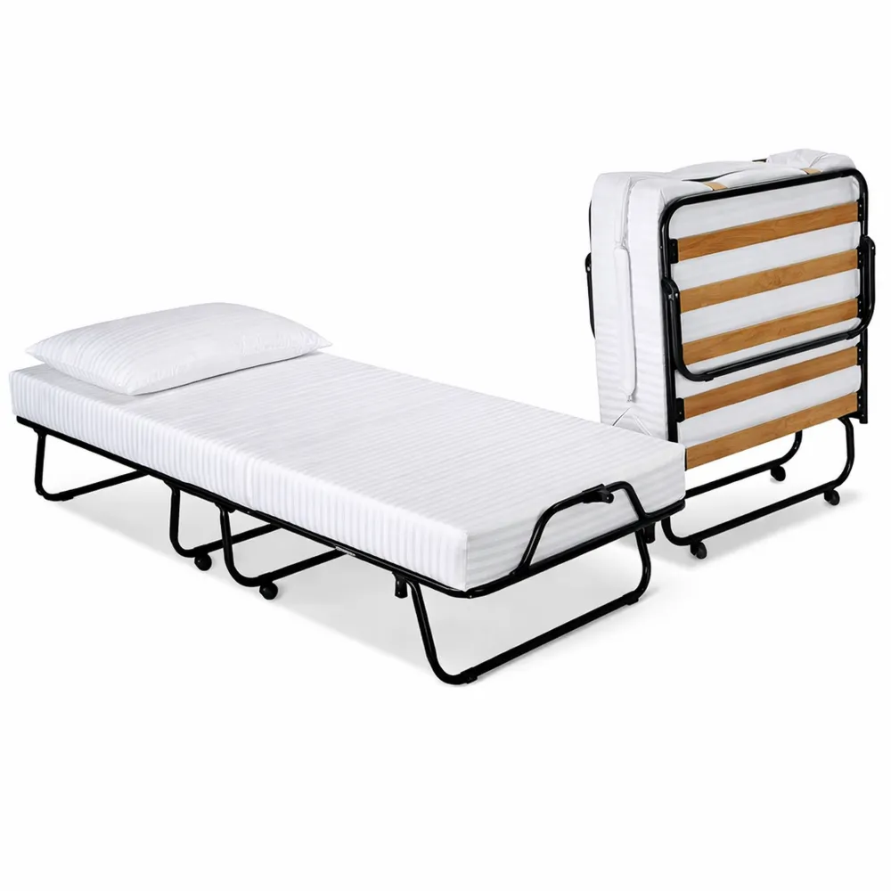 Lit d'appoint pliable avec matelas en mousse mémoire confortable
