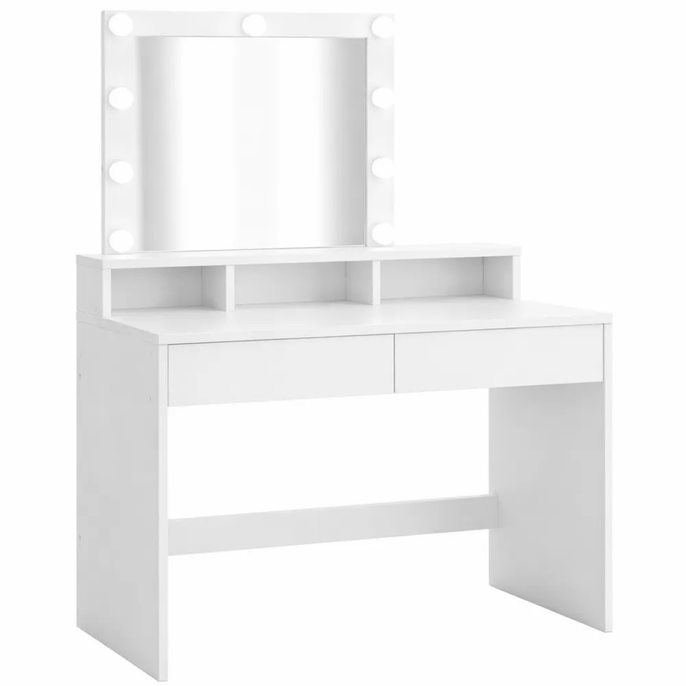 Coiffeuse Moderne avec Miroir LED et Rangement