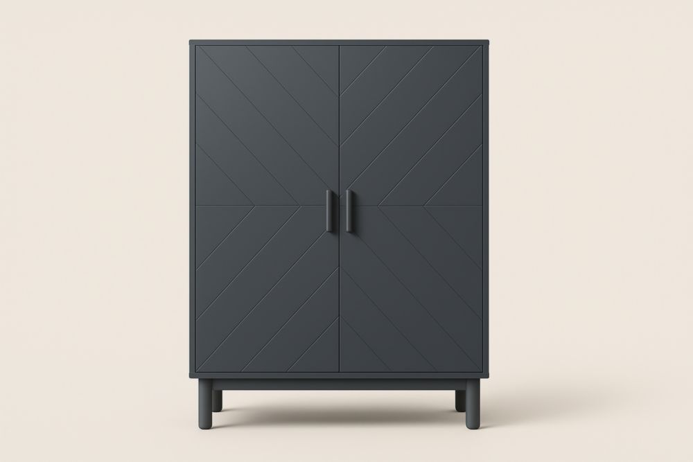 Armadio a Due Ante MDF Grigio Antracite 80x40x120 cm