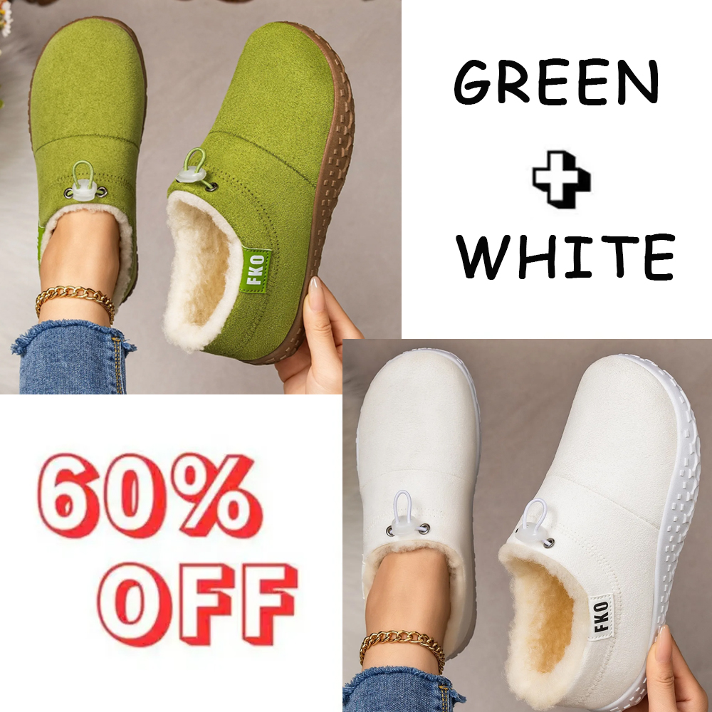 Women’s Warm Plush-Lined Mules – Warm, Comfortable & Non-Slip Winter Shoes