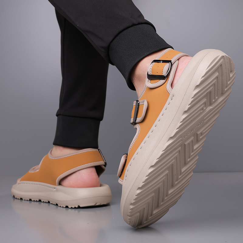Men's Casual Summer Sandals Adjustable Comfortable Outdoor Hiking Beach Non-Slip Buckle Lightweight Waterproof Slippers