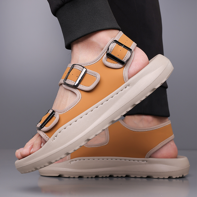 Men's Casual Summer Sandals Adjustable Comfortable Outdoor Hiking Beach Non-Slip Buckle Lightweight Waterproof Slippers