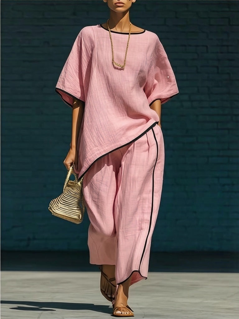 Women's casual resort set in Pink