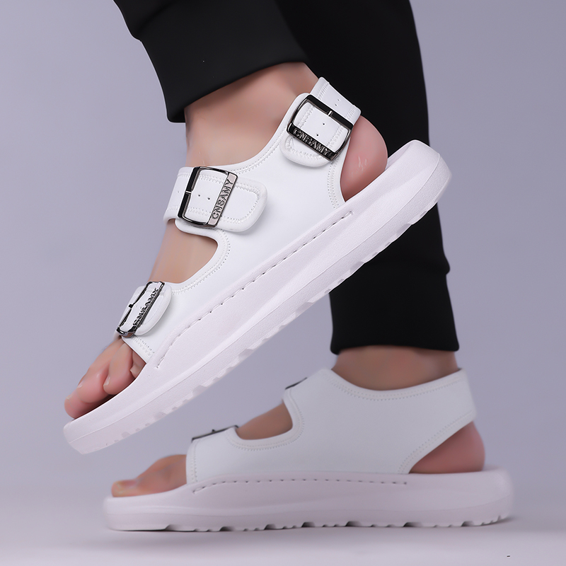 Men's Casual Summer Sandals Adjustable Comfortable Outdoor Hiking Beach Non-Slip Buckle Lightweight Waterproof Slippers