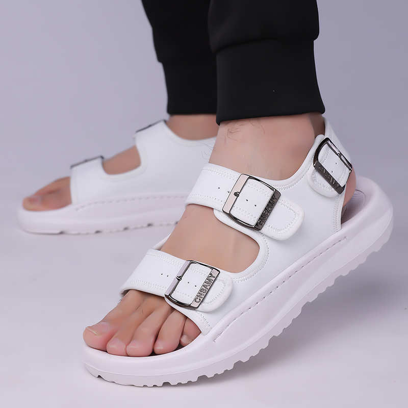 Men's Casual Summer Sandals Adjustable Comfortable Outdoor Hiking Beach Non-Slip Buckle Lightweight Waterproof Slippers