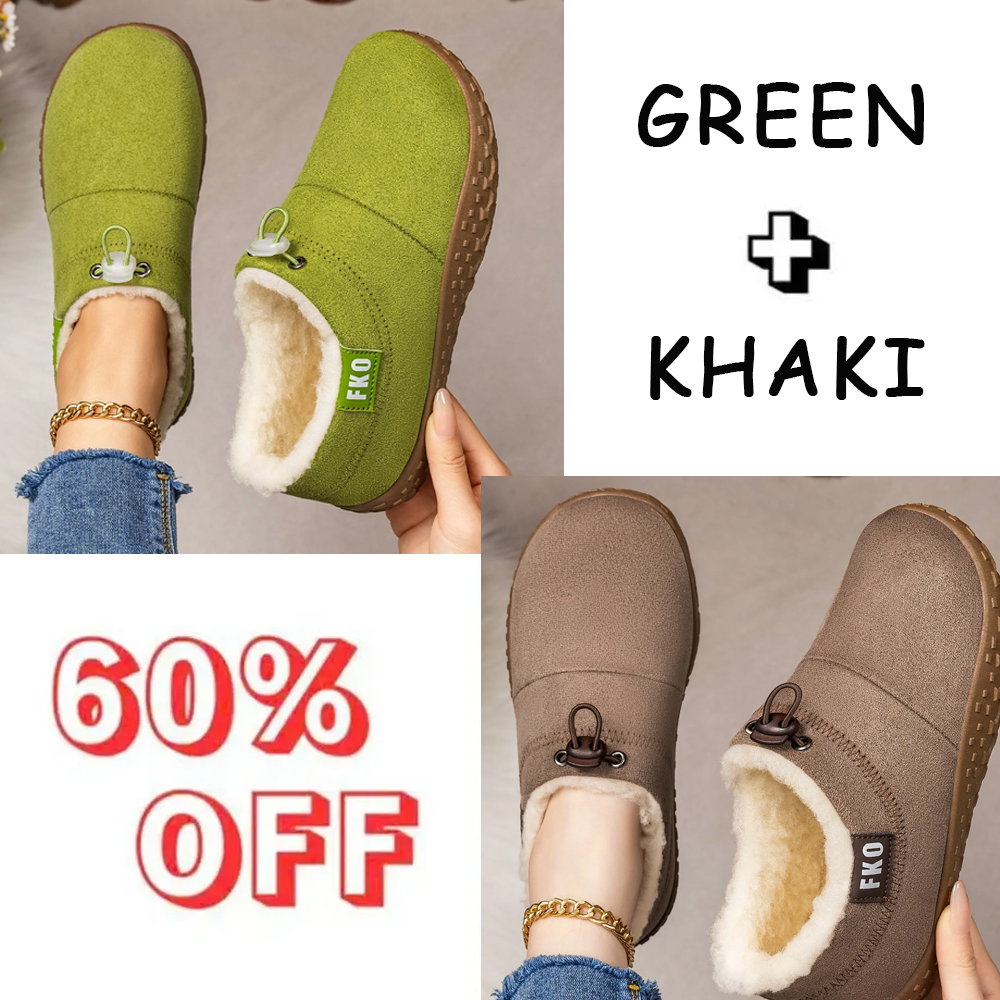 Women’s Warm Plush-Lined Mules – Warm, Comfortable & Non-Slip Winter Shoes