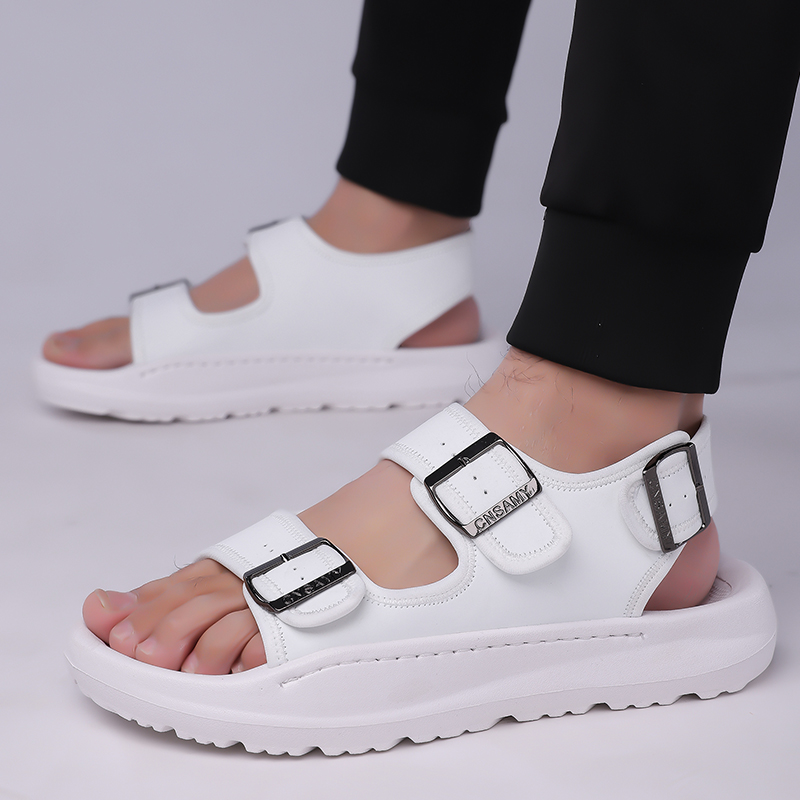 Men's Casual Summer Sandals Adjustable Comfortable Outdoor Hiking Beach Non-Slip Buckle Lightweight Waterproof Slippers