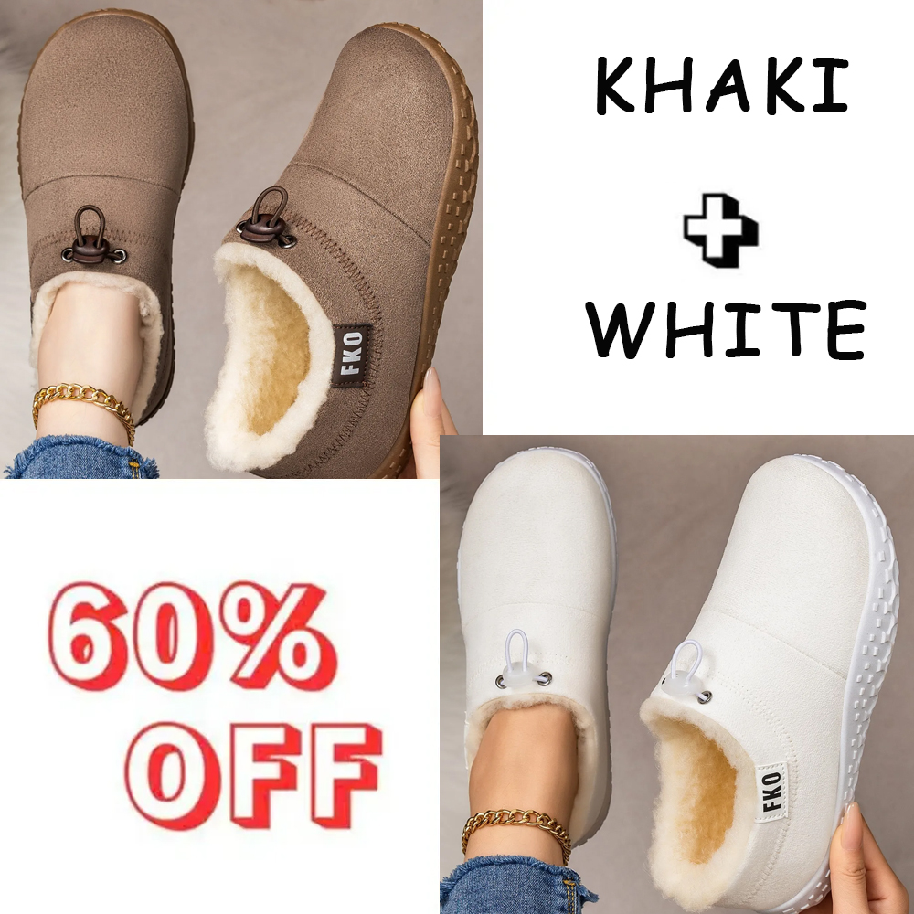 Women’s Warm Plush-Lined Mules – Warm, Comfortable & Non-Slip Winter Shoes