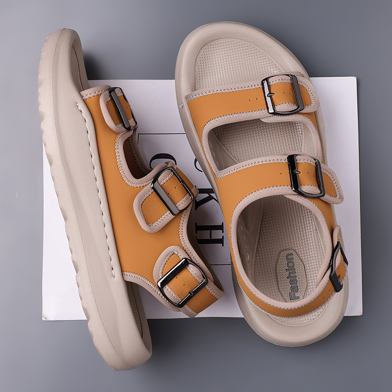 Men's Casual Summer Sandals Adjustable Comfortable Outdoor Hiking Beach Non-Slip Buckle Lightweight Waterproof Slippers