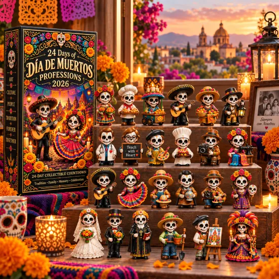 Day of the Dead Village 2026 – 24-Day Day of the Dead Collectible Countdown Calendar with 24 Unique Miniatures