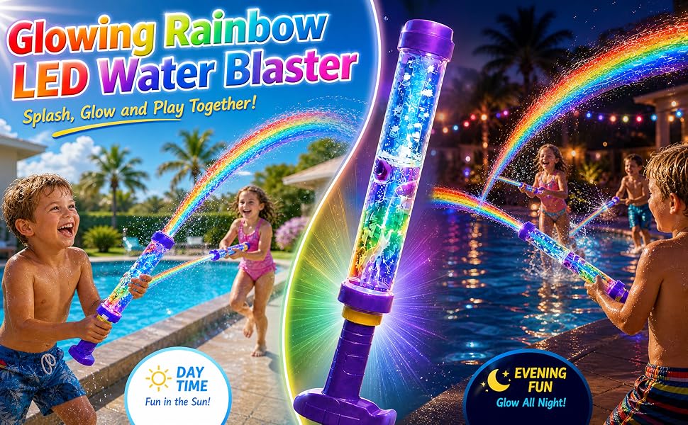 Glowing Rainbow LED Water Blaster