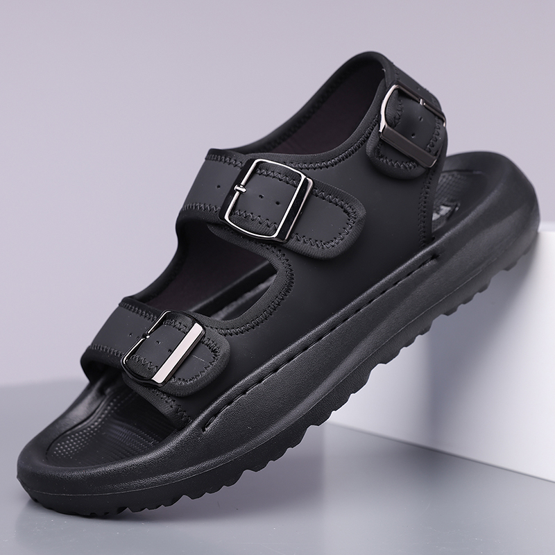 Men's Casual Summer Sandals Adjustable Comfortable Outdoor Hiking Beach Non-Slip Buckle Lightweight Waterproof Slippers