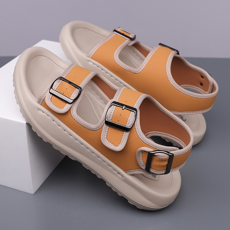Men's Casual Summer Sandals Adjustable Comfortable Outdoor Hiking Beach Non-Slip Buckle Lightweight Waterproof Slippers