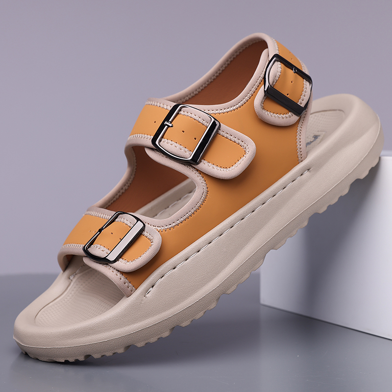 Men's Casual Summer Sandals Adjustable Comfortable Outdoor Hiking Beach Non-Slip Buckle Lightweight Waterproof Slippers