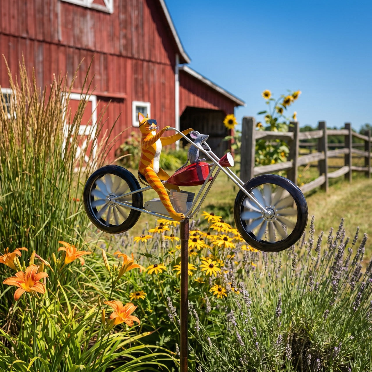 Vermont Whirligig - Meticulously crafted Tin Garden Wind Spinner