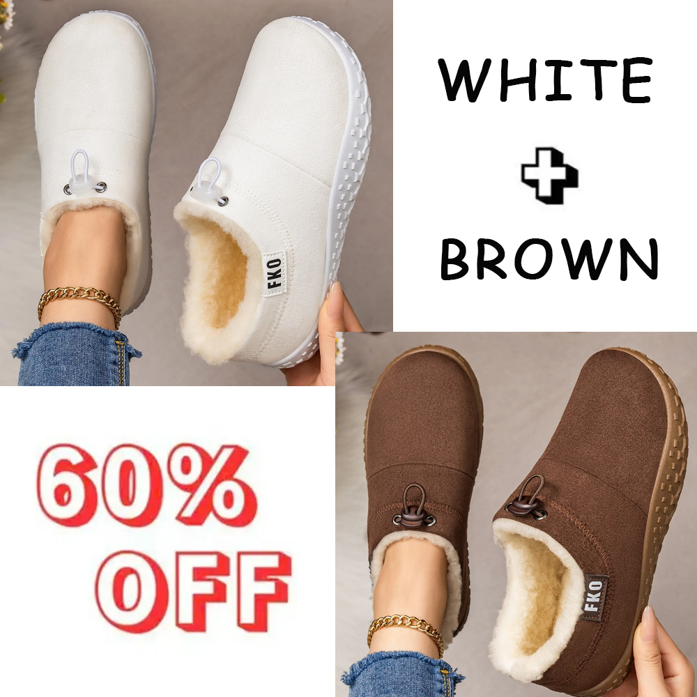 Women’s Warm Plush-Lined Mules – Warm, Comfortable & Non-Slip Winter Shoes