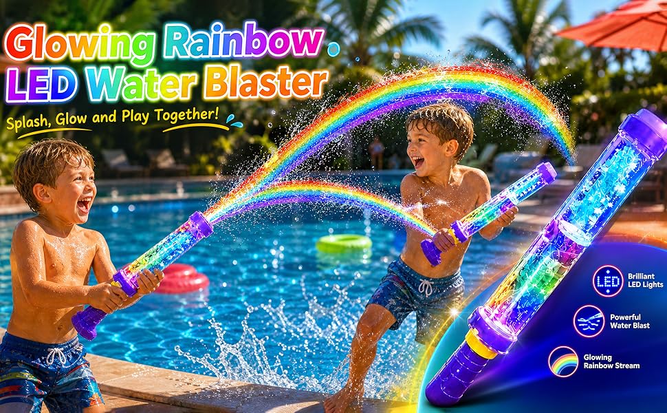Glowing Rainbow LED Water Blaster