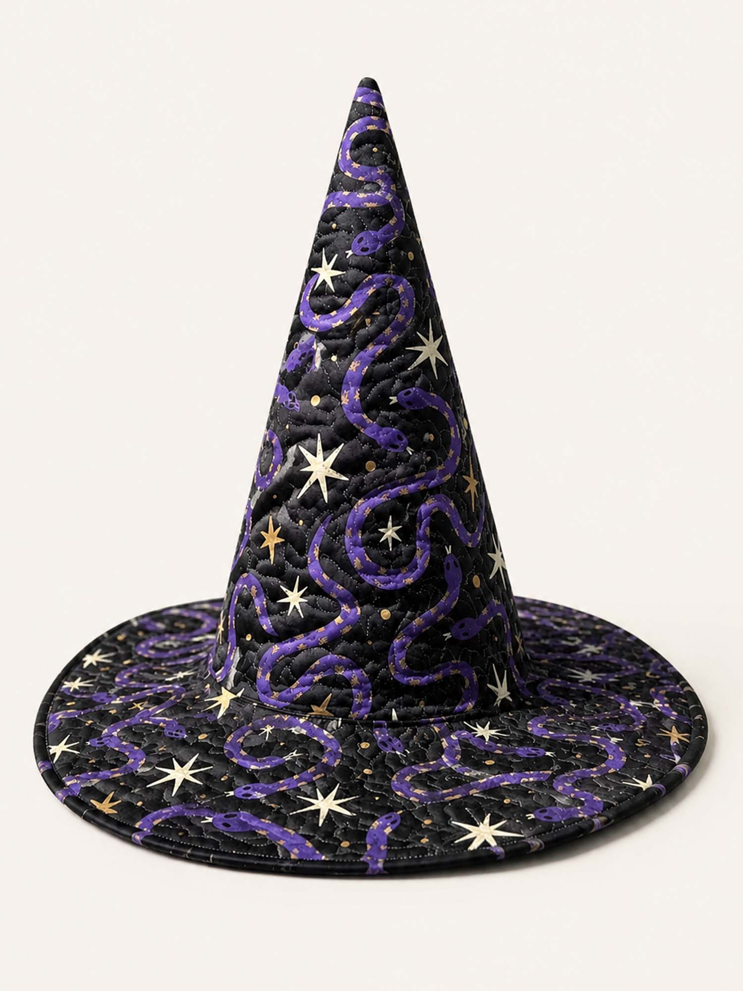 Dark Magic Snake Handcrafted Quilted Witch Hat