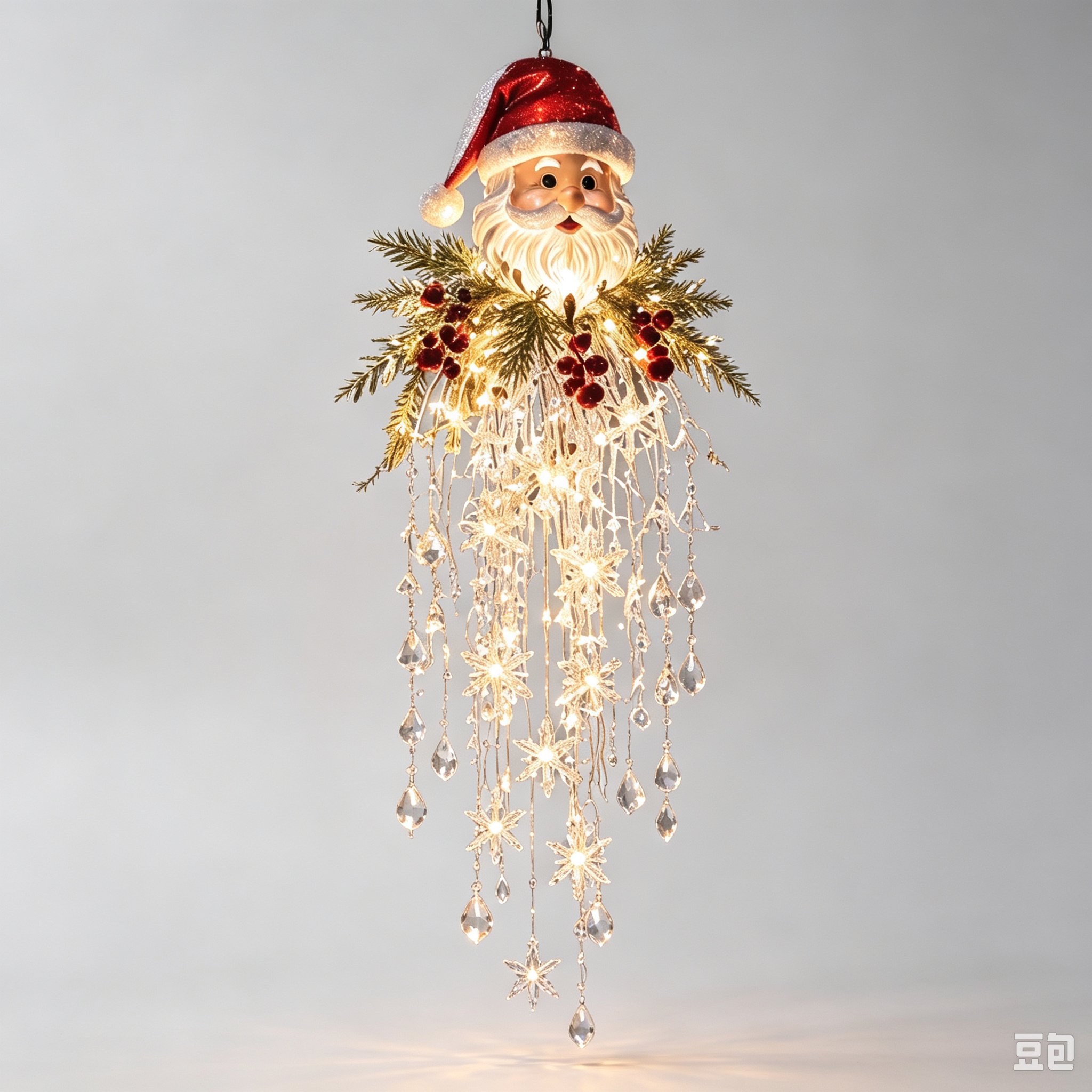 Crystal Cascade Christmas LightTM – Hanging Snowflake & Crystal LED Porch Décor ✨❄️