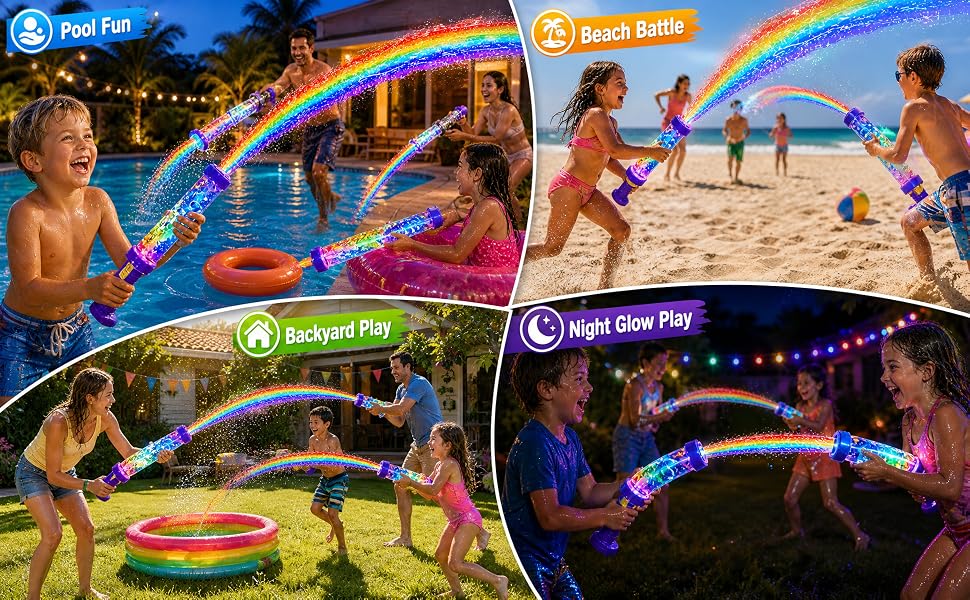 Glowing Rainbow LED Water Blaster