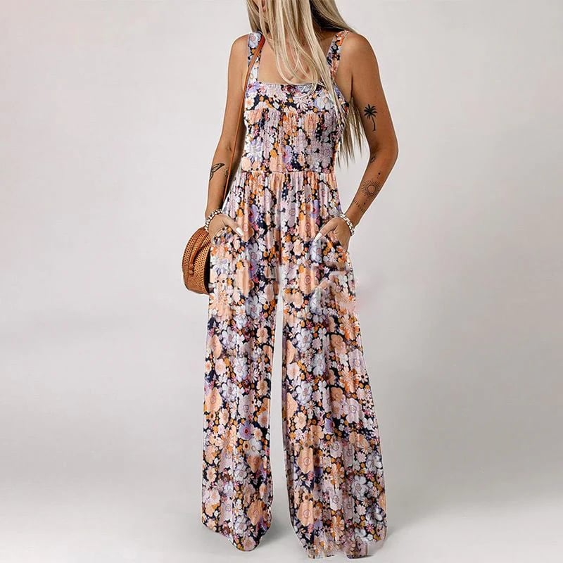 Summer Bestseller 💥💕Women's Casual Print Sleeveless Overalls Jumpsuits