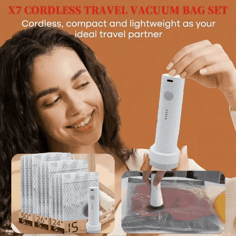 ✨Last Day 49% OFF✨X7 Cordless Travel Vacuum Bag