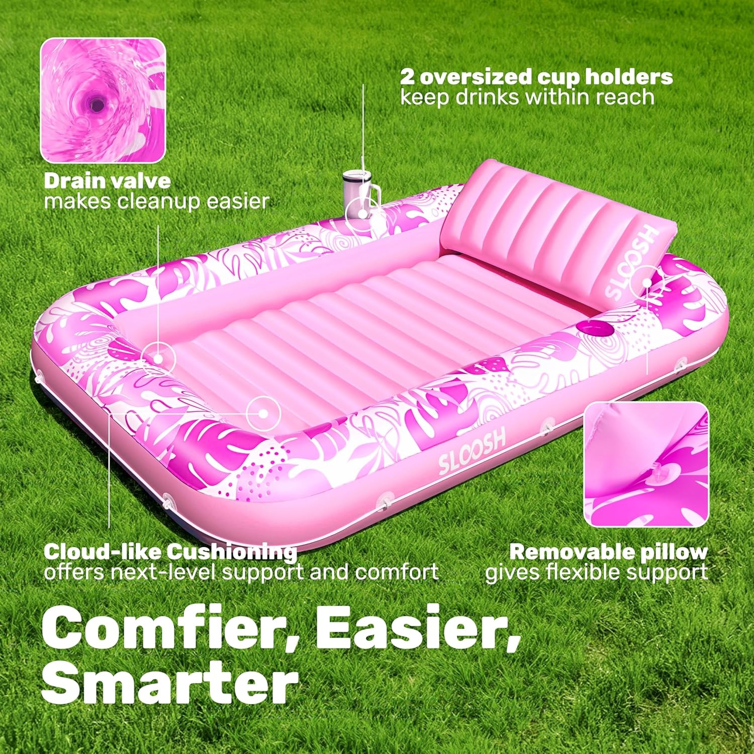 Square Turtle Shell Leaf Inflatable Pool Float Bed – Thick PVC Sunbathing Water Lounge for Summer Pool & Lake